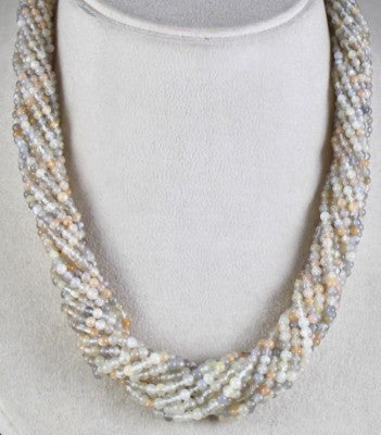 Natural Moonstone Beads Necklace 14 L 519 Ct Sterling Silver Fashion Jewelry