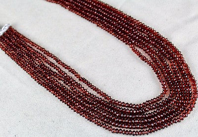 Natural Red Garnet 6mm L 523 Ct Round Gemstone Beaded Necklace Accessories