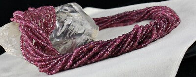 Certified Natural Pink Tourmaline 798 Ct Beaded Necklace Sterling Silver Clasp