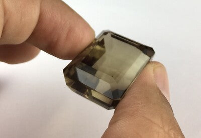 Natural Smoky Quartz 27x21mm Octagon Cut 85.98ct Gemstone Pendant Design