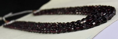 Natural Garnet 1412 Ct Red Gemstone Fancy Beads Party Necklace