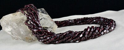Natural Red Garnet Square Beads 10 L 1085 Cts Gemstone Fashion Necklace
