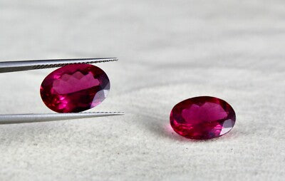 Certified Natural Pink Tourmaline Oval Pair 10.60 Ct Loose Gemstone Earrings