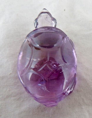 Natural Brazilian Amethyst 80 Ct Tortoise Gemstone Statue For Home Decor