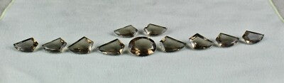 Natural Smoky Quartz Oval 11 Pc 86.75 Ct Gemstone For Set Designing