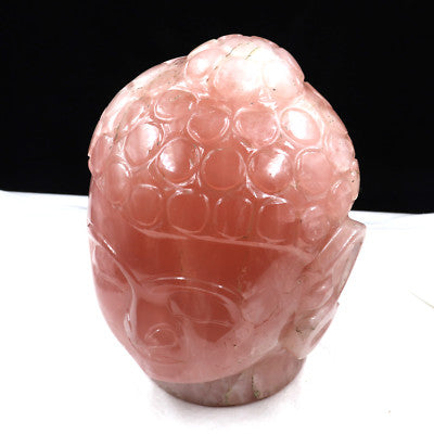 Certified Natural Rose Quartz 13500ct Buddha Head 7" Gemstone Statue Decor