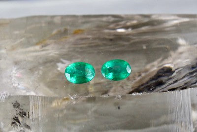 Certified Natural Zambia Emerald Oval Pair 8x6mm Loose Gemstone 2.68 Ct Earring