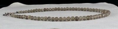 Smoky Quartz Carved Beads Antique Necklace 178ct Gemstone For Women
