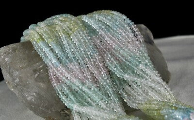 Certified Natural Multi Aquamarine 688ct Beads Faceted Necklace For Women