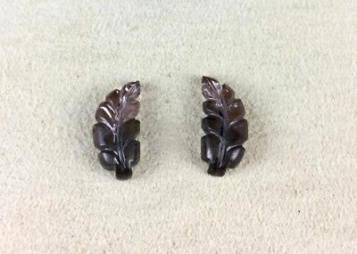 Natural Multi Tourmaline Leaves Earrings 9.54ct Gemstone Stud Designing