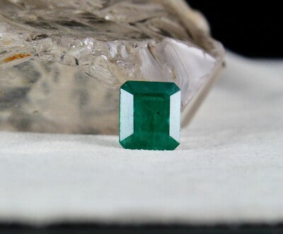 Certified Emerald Octagon 7.71 Ct Gemstone Ring Pendant In Sterling Silver