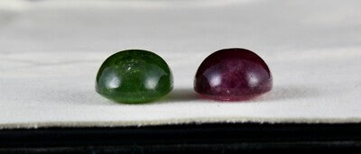 Certified Natural Pink & Green Tourmaline Oval Cabochon 87 Ct Gemstone Design