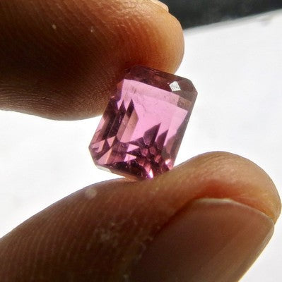 Certified Natural Pink Tourmaline Rubellite Octagon 5.67 Ct Gemstone For Ring