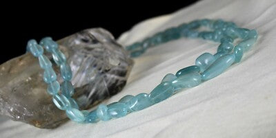 Certified Natural Blue Aquamarine 389ct Gemstone Fashion Necklace For Women