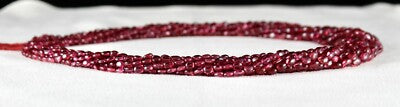 Certified Natural Spinel Beads Necklace 10 L 452 Ct Red Gemstone For Women