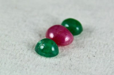 Natural Emerald 5 Ct Oval Rubies Ring Design Gemstone Loose