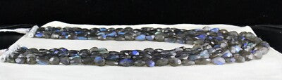 Certified Natural Black Labradorite Faceted Tumble 1782 Ct Gemstone Necklace