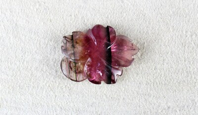 Natural Multi Tourmaline Flower Carved Pendant Brooch 18.99 Ct Gemstone Design