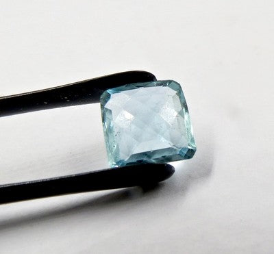 Natural Blue Aquamarine 4.76 Ct Square Cut Gemstone Ring Pendant Design