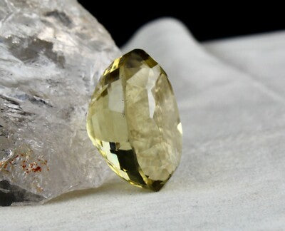 Certified Natural Lemon Quartz Oval 158.82 Ct 39x27mm Loose Gemstone Pendant