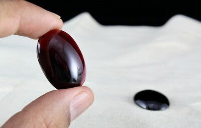 Certified Natural Red Garnet Oval Cabochon Pair 94.70ct 30x20mm Loose Gemstone