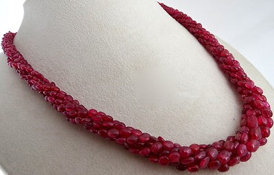 Certified Natural Spinel Beads 394 Ct Sterling Silver Vintage Necklace