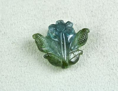 Natural Multi Colour Tourmaline Carved Flower Gemstone Ring & Pendant 32.28 Ct
