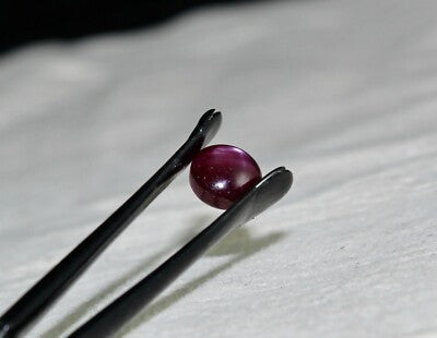 Certified Natural 6 Line Star Ruby Round Cabochon 2.66ct Gemstone For Ring