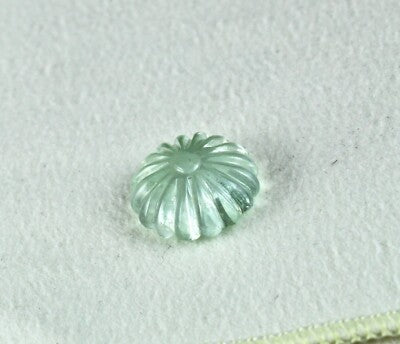 Natural Greenish Blue Aquamarine 10.56 Ct Carved Gemstone For Ring Or Pendant