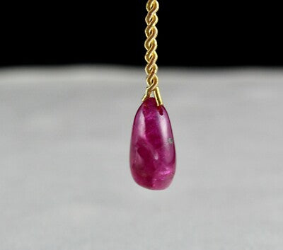 Certified Natural Untreated Burmese Ruby 9ct Drops Gemstone Pendant
