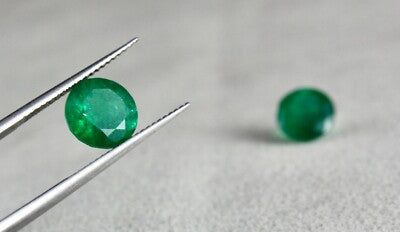 Certified Natural Zambian Emerald Round Pair 4.41 Ct Loose Gemstone Earring