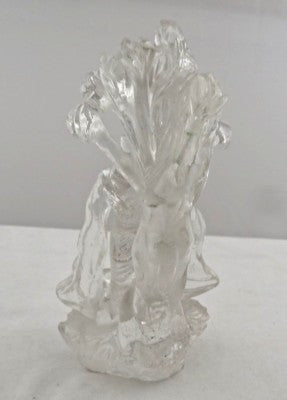 Spiritual Natural Quartz Lord Krishna Gemstone Statue 1190 Ct Rock Crystal