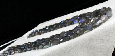 Certified Natural Black Labradorite Nuggets 993 Ct Faceted Gemstone Necklace