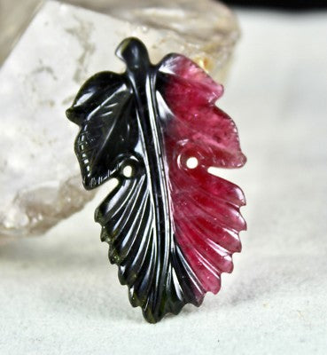 Certified Natural Multi Tourmaline Leaf 54.90ct Pendant Brooch For Designing