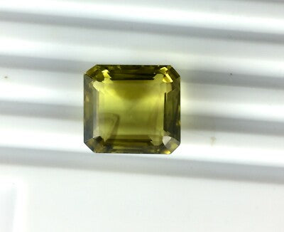 Natural Lemon Quartz Octagon 24x22mm 56ct Semi Precious Gemstone Pendant