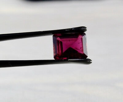 Natural Rubellite Red Tourmaline 11x9mm 4.43ct Octagon Cut Gemstone Ring