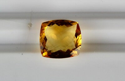 Natural Citrine Golden Topaz Cushion Cut 15x14mm 10.66 Ct Gemstone Pendant Women