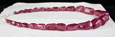 Certified Natural Pink Tourmaline Rubellite Necklace 34mm 1403 Ct Beaded Jewelry