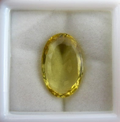 Certified Natural Yellow Aquamarine Heliodor 12.79ct Oval Ring Pendant Silver
