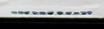 Certified Natural Aquamarine 11pcs Octagon Cut 9.47ct Gemstone Set Bracelet