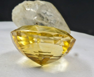 Natural Yellow Citrine 232 Ct Oval Cut 41mm Loose Gemstone Pendant Certified
