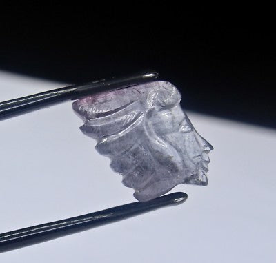 Genuine Natural Multi Tourmaline 12.09 Ct Engraved Gemstone For Ring Pendant