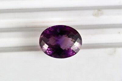 Certified Natural Amethyst 25x20mm Oval Fine Cut 43.48 Ct Gemstone Ring Pendant