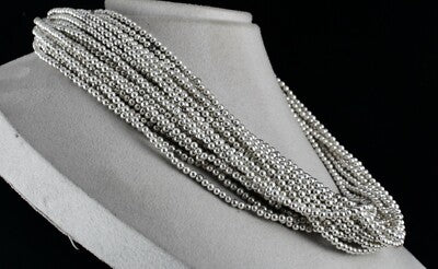 Old Antique 925 Sterling Silver Beads Necklace 705 Ct Designer Bunch