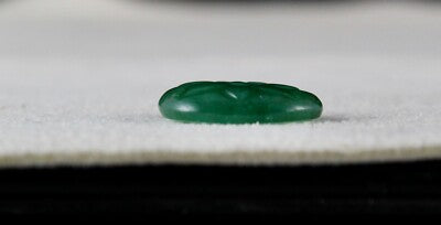 Zambian Emerald 5.80ct Carved Oval Cabochon Gemstone Ring Pendant