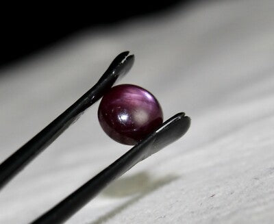 Certified Natural 6 Line Star Ruby Round Cabochon 2.66ct Gemstone For Ring