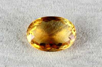 Natural Yellow Citrine Oval Cut Gemstone Pendant 17.62 Ct Designing