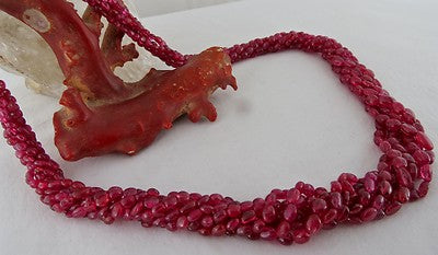 Certified Natural Spinel Beads 394 Ct Sterling Silver Vintage Necklace