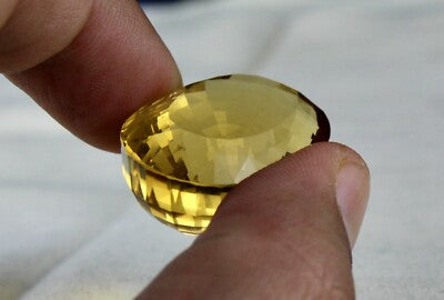 Certified 32mm Oval Cut Natural Citrine Pendant 87.60ct Top Gemstone For Women