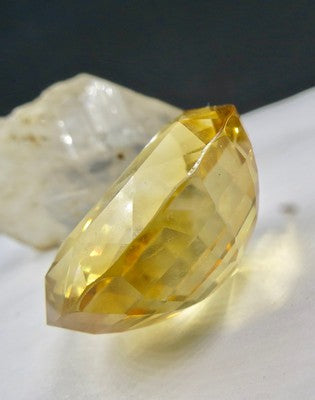 Natural Yellow Citrine 232 Ct Oval Cut 41mm Loose Gemstone Pendant Certified